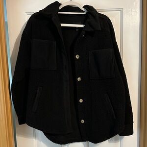 Love Tree Black Sherpa Jacket